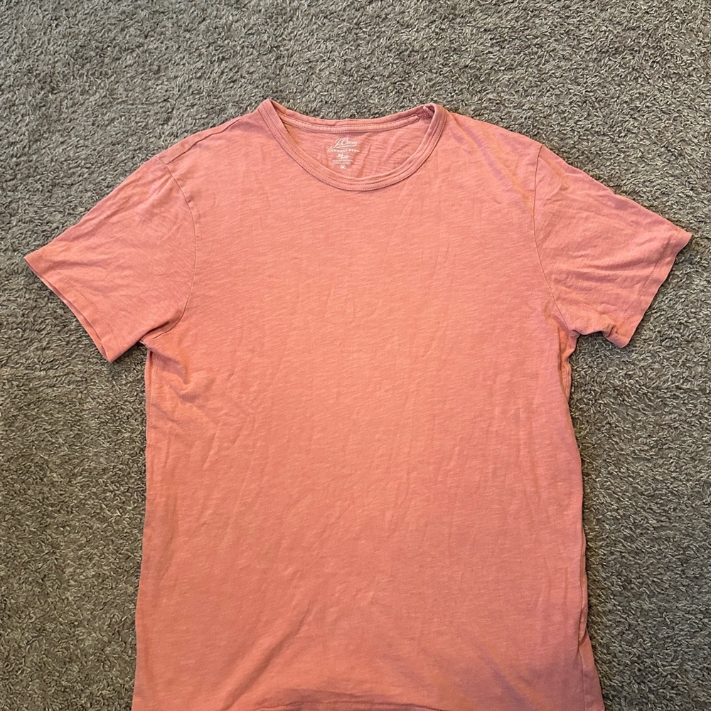 Men's J.Crew Soft Pink Crew Neck T-Shirt